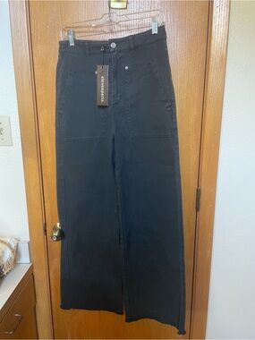 Eleven Paris Jet Black Wide Leg Jeans